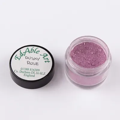 Prachová jedlá barva Dusky Rose, růžovohnědý odstín
