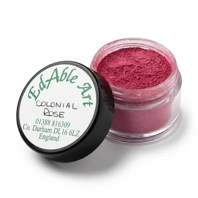 Prachová jedlá barva Colonial Rose, růžový odstín
