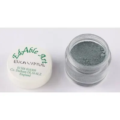 Prachová jedlá barva Eucalyptus, eukalyptově zelená