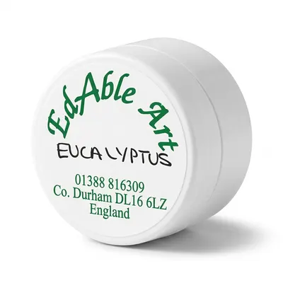 Prachová jedlá barva Eucalyptus, eukalyptově zelená
