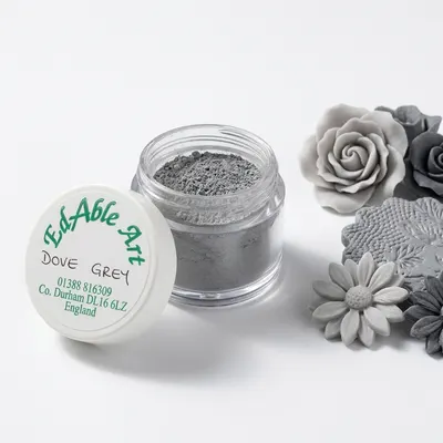 Prachová jedlá barva Dove Grey, šedý odstín