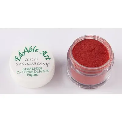 Prachová jedlá barva Wild Strawberry, jahodový odstín