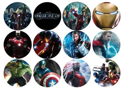 Avengers – jedlá kolečka na cupcakes