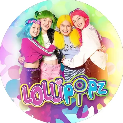Lollipopz – objetí na duhovém pozadí – jedlý papír na dort