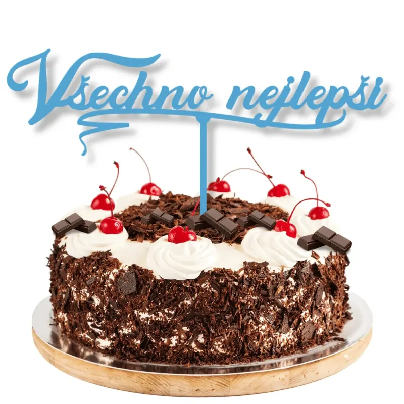 3D zápich Všechno nejlepší 18 cm – pro kluky – 3D zápich z vlastní výroby