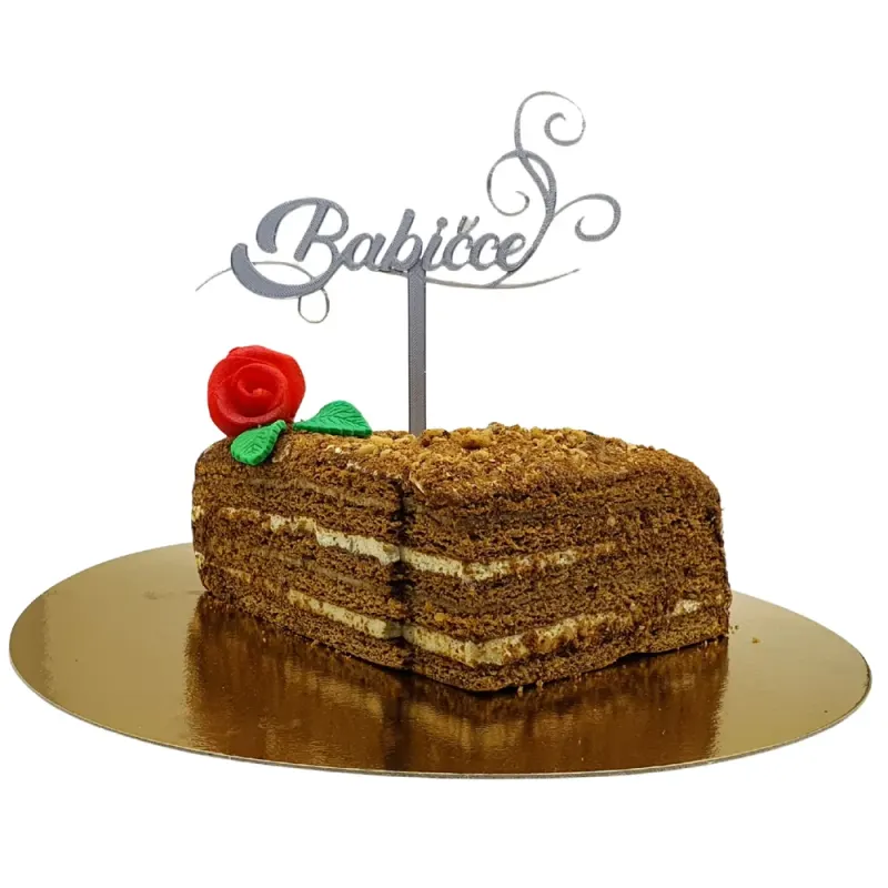3D zápich BABIČCE – dortová dekorace – 3D zápich z vlastní výroby
