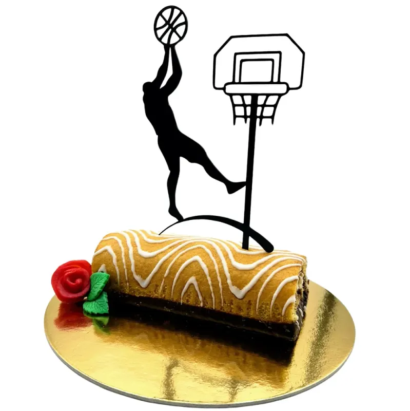3D zápich BASKET hra na koš – dortová dekorace – 3D zápich z vlastní výroby