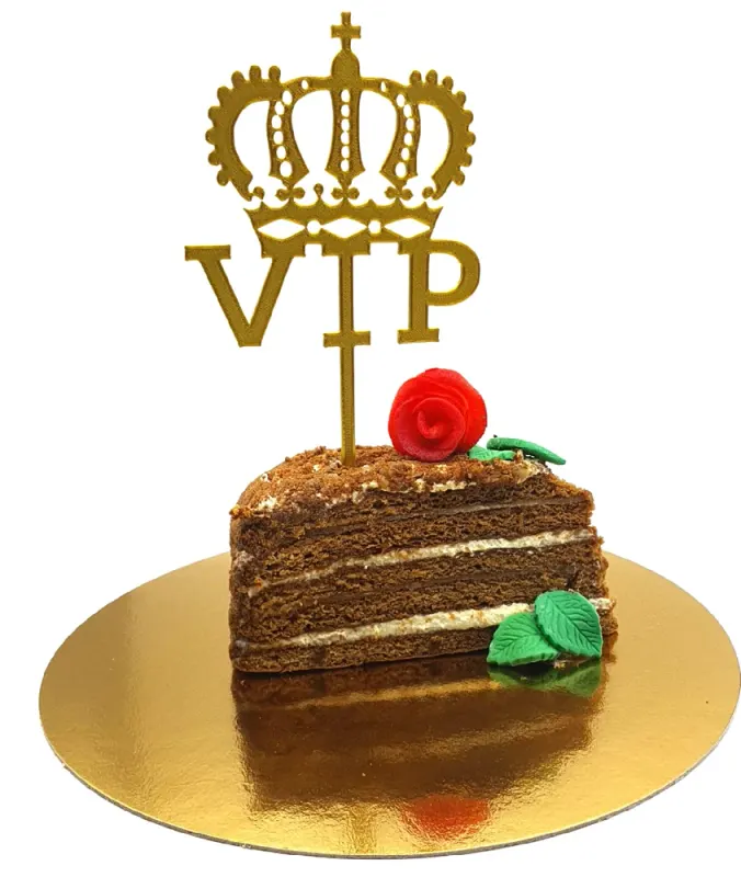 Dortová dekorace - zápich VIP KORUNKA – 3D zápich z vlastní výroby
