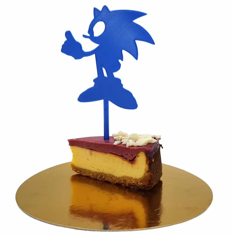 Dortová dekorace - zápich SONIC – 3D zápich z vlastní výroby