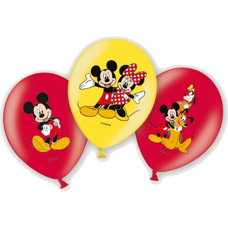 Latexové balónky s motivem Mickey Mouse od značky Amscan, balení 6 kusů k výzdobě dětské oslavy