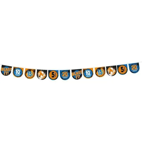 Girlanda Nerf od značky Amscan pro party dekoraci o délce 14 metrů a šířce 17 cm