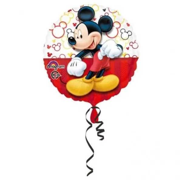 Foliový balonek s motivem Mickey Mouse od značky Anagram o průměru 43 cm k dětské oslavě