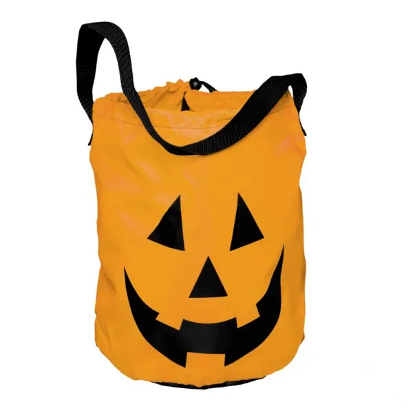 Látková taška s motivem dýně od značky Amscan o rozměru 30 x 25 cm vhodná na halloweenské sladkosti