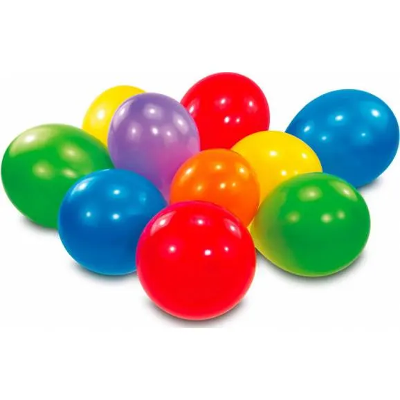 Sada 30 pestrobarevných latexových balónků Standard od značky Amscan o průměru 17,8 cm na oslavy