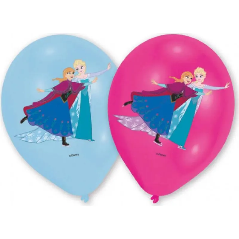 Latexové balónky Frozen od Amscan, šest kusů o průměru 27,5 cm s motivem Ledového království na narozeninovou oslavu