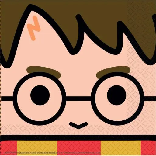 Papírové ubrousky s motivem Harry Potter pro dětskou oslavu, 16 kusů o rozměru 33 x 33 cm