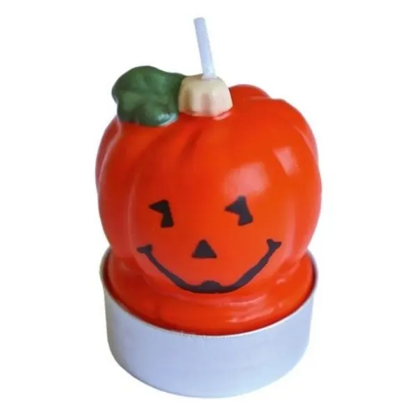 Halloweenské svíčky ve tvaru malých dýní s veselými obličeji, sada 3 ks od značky Amscan