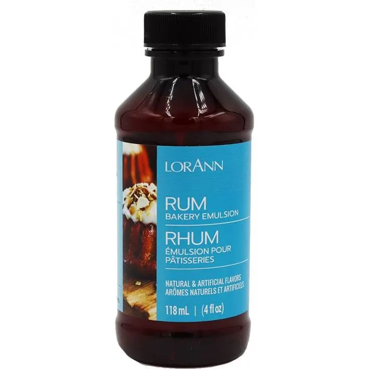 Rumové aroma LorAnn v lahvičce 118 ml pro aromatizaci dortů, krémů a těst