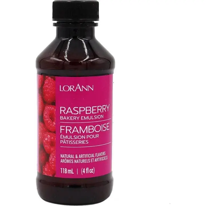 Malinová aroma emulze LorAnn Oils 118 ml pro ochucení dezertů, krémů a těst