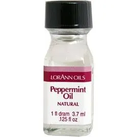 Olejová mátová aroma LorAnn Peppermint Super Strength pro dochucení krémů, polev a marcipánu v cukrářství