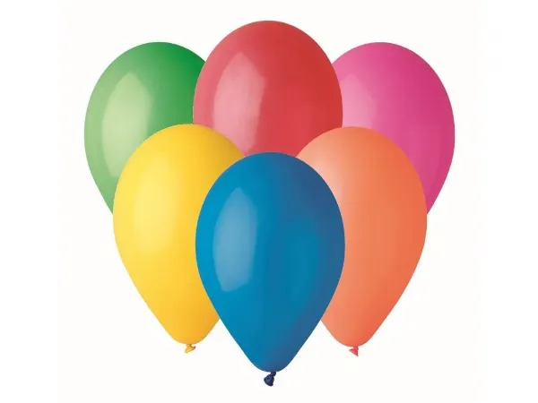 Sada šesti latexových balonků PartyDeco o velikosti 23 cm v pestrých barvách na narozeniny a party