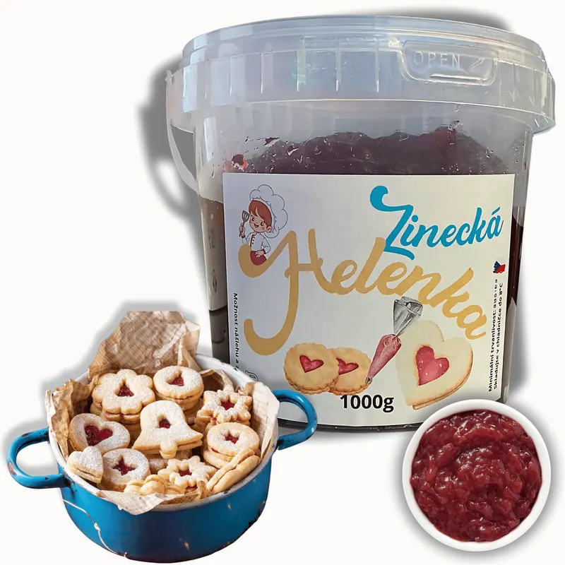 Cukrářská ovocná směs Linecká Helenka od Zeelandie z jablek, višní a arónie na slepování cukroví, 1 kg