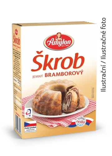 Bramborový škrob AMYLON v balení 200 g určený do pečení a k zahušťování krémů a omáček