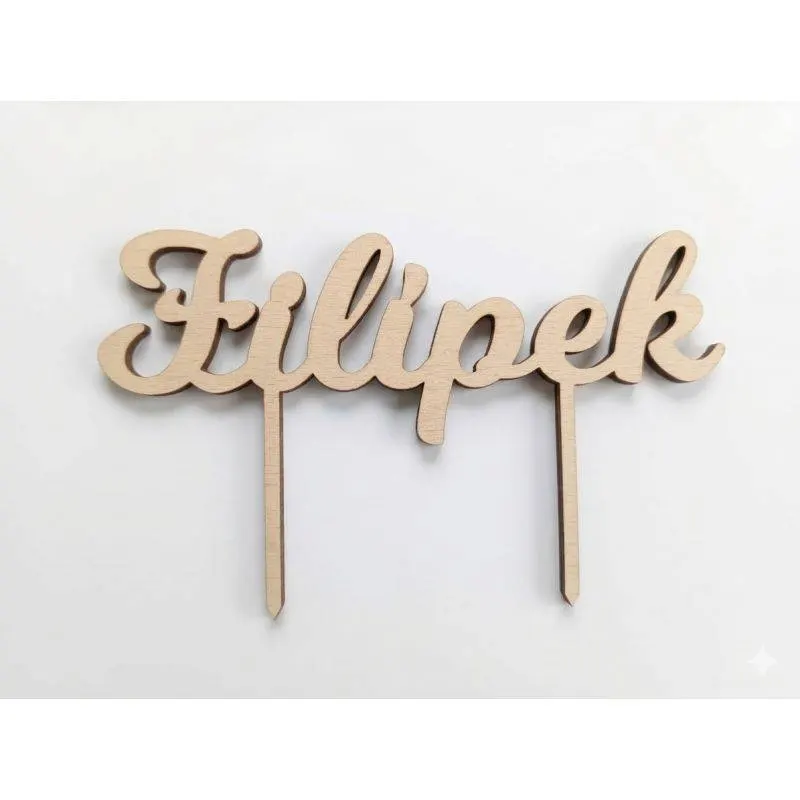 Dekorativní zápich Filípek od značky I love Cakes s možností personalizace jménem pro zdobení dortů
