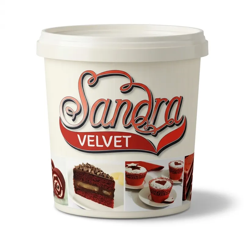 Směs Sandra Red Velvet na korpusy pro přípravu sametového dortu s výraznou červenou barvou, balení 500 g