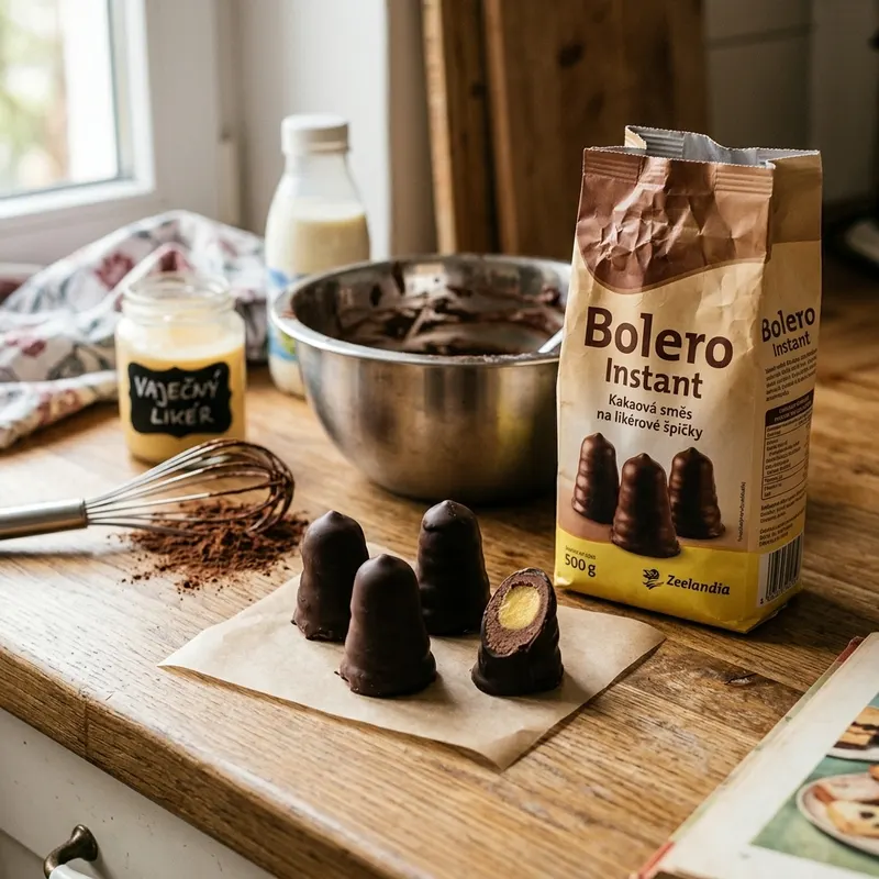Kakaová směs Bolero Instant od značky Zeelandia na likérové špičky a krém, balení 500 g