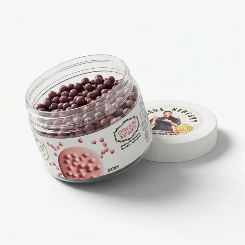 Cereální kuličky v ruby čokoládě 4Cake na zdobení a plnění dortů, 100 g