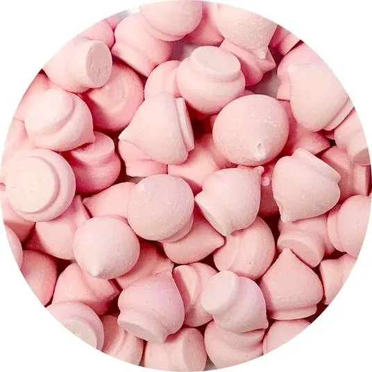 Růžové cukrové pusinky k zdobení dortů a cukrářských výrobků, balení 50 g