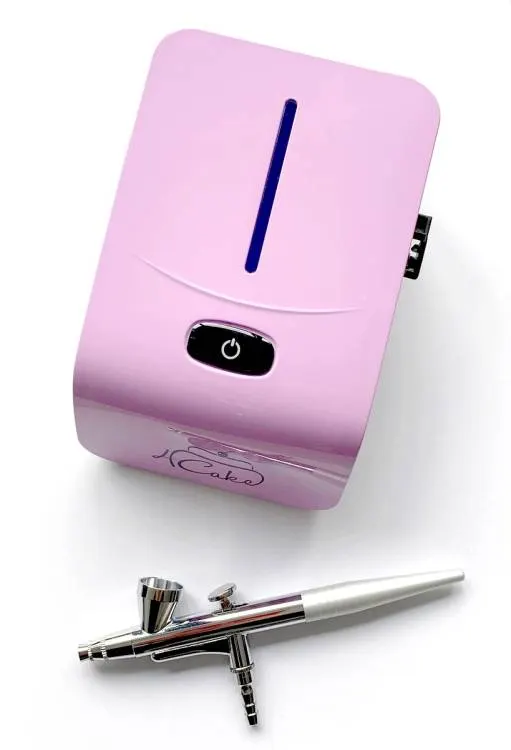 Airbrush sada Cake Star v růžovém provedení s pistolí a kompresorem pro zdobení dortů