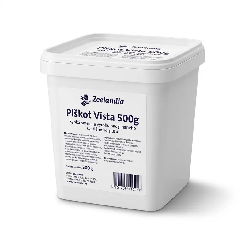 Směs na piškot Vista od značky Zeelandia v balení 500 g určená na přípravu dortového korpusu