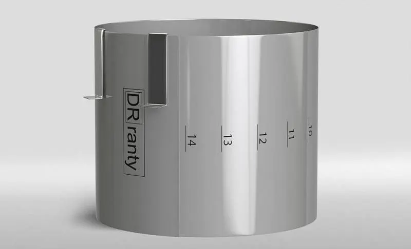 Nastavitelný ráfek na dorty DR Ranty s rozsahem průměru 10 až 14 cm a výškou 12 cm