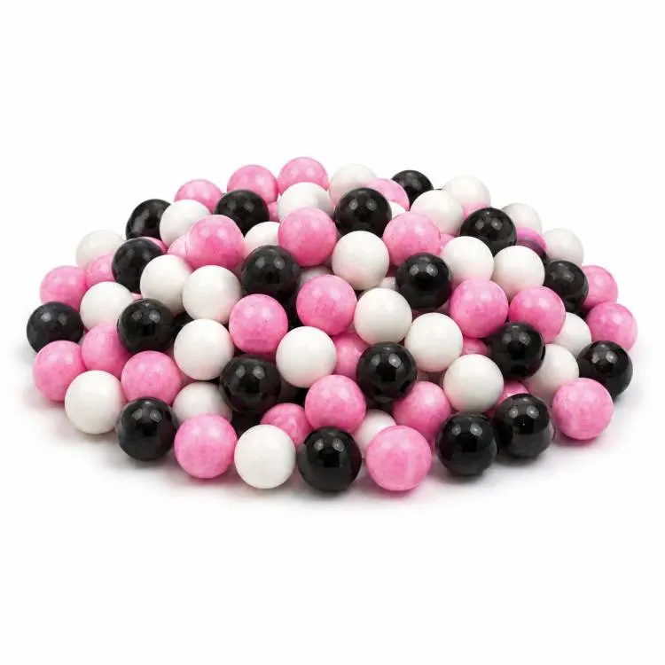 Cukrové perly SweetArt v barvách růžové, šedé a bílé o velikosti 7 mm na zdobení dortů a cukrářských výrobků