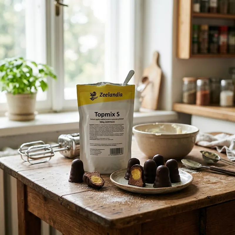 Instantní krém Topmix S do likérových špiček s rumovou příchutí od značky Zeelandia, balení 500 g