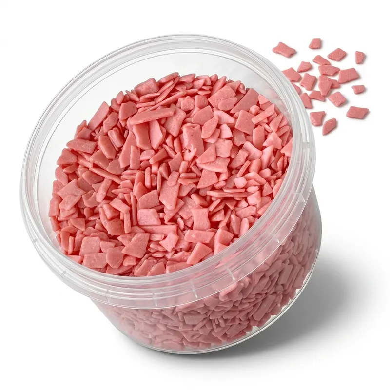 Růžové šupiny z polevy 4Cake na zdobení dortů a cupcakes, balení 50 g