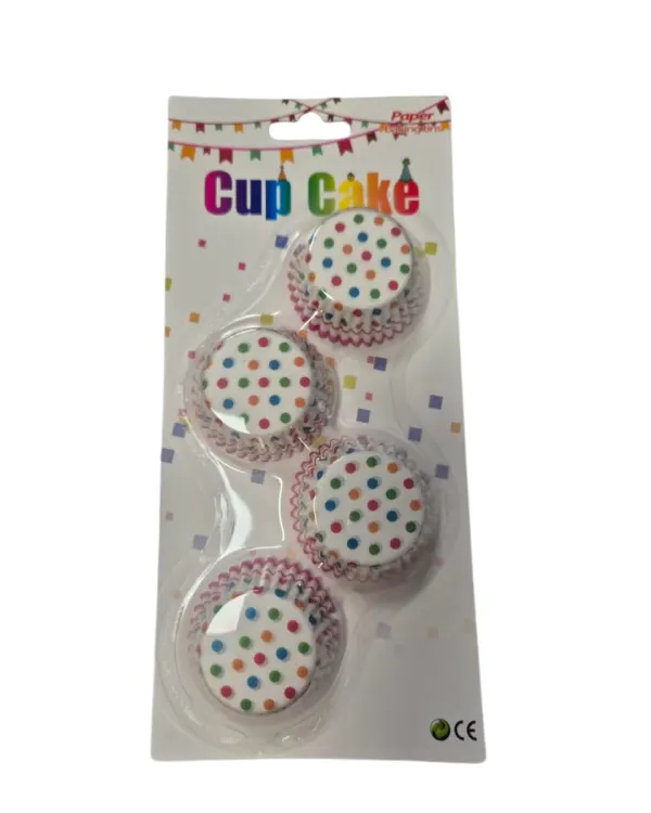 Papírové košíčky na mini muffiny s barevným puntíkovaným vzorem, 100 kusů, vhodné na pečení mini muffinů a pralinek