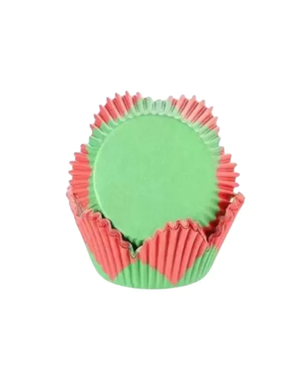 Papírové košíčky na muffiny ve tvaru červené květiny, balení 100 ks, vhodné na muffiny a cupcakes