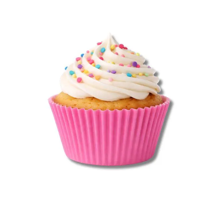 Papírové košíčky na muffiny středně růžové, balení 100 ks, vhodné na pečení muffinů a cupcakes