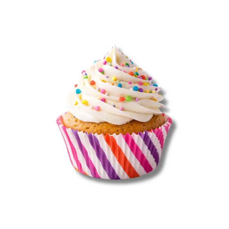 Pruhované papírové košíčky na muffiny, 50 kusů v balení, vhodné na pečení muffinů a cupcakes