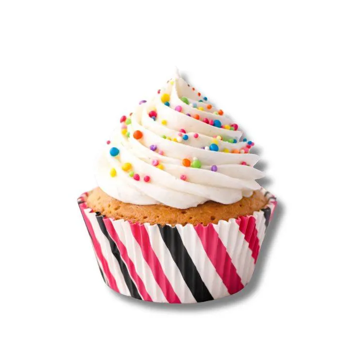 Pruhované papírové košíčky na muffiny, 50 kusů, výška 3 cm, pro pečení muffinů a cupcakes