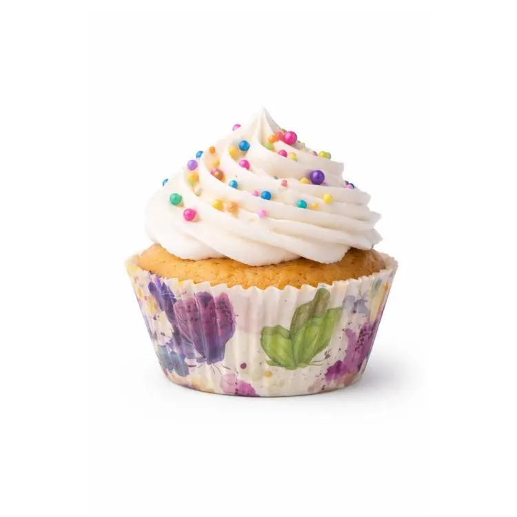 Papírové košíčky Motýlci 3 na muffiny, balení 50 ks, výška 3 cm a spodní průměr 5 cm
