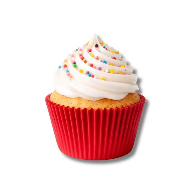 Červené papírové košíčky na muffiny, 120 kusů, vhodné na pečení muffinů, cupcakes a pralinek