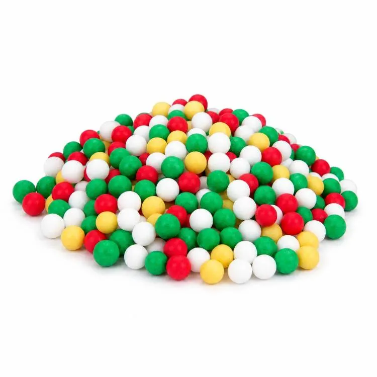 Cukrové perly SweetArt v sváteční vánoční směsi bílé, zlaté, zelené a červené barvy na zdobení dortů a cukroví