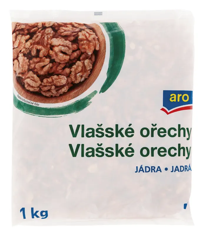 Vlašské ořechy ARO jádra v kilogramovém balení pro pečení a přípravu cukrářských dezertů