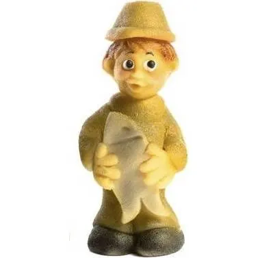 Marcipánová figurka rybáře od značky Frischmann k dekoraci dortů, výška 9 cm, hmotnost 60 g