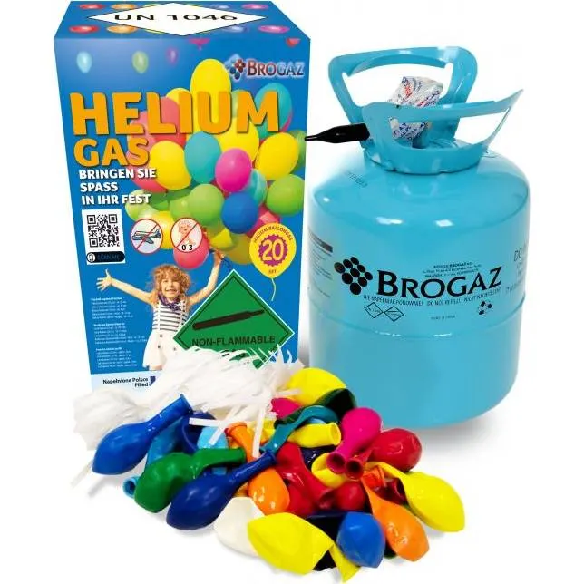 Helium v tlakové láhvi o objemu 5 l s 20 kusy latexových balónků pro narozeninové a party oslavy