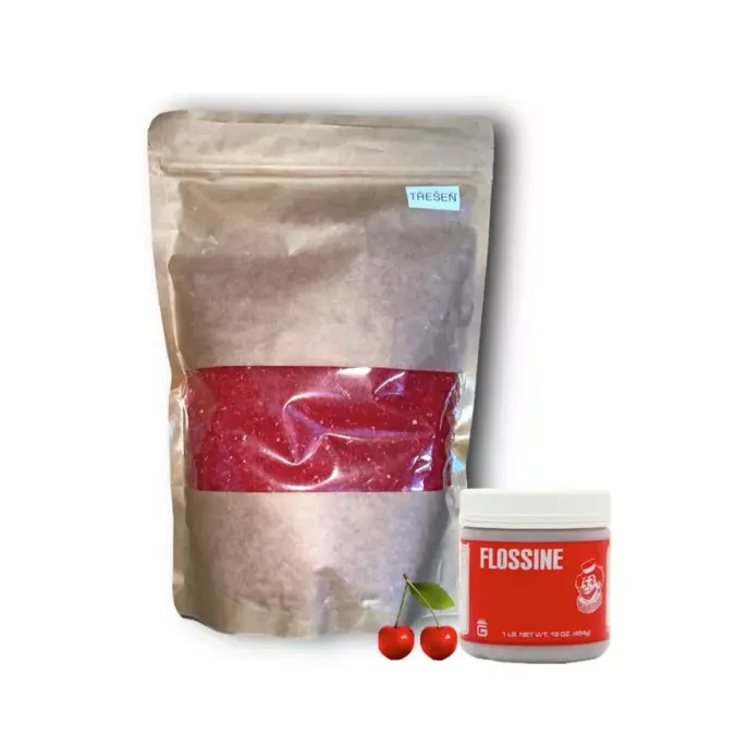 Cukr na cukrovou vatu Knapro v příchuti třešně, 1 kg balení pro přípravu nadýchaných cukrových vat